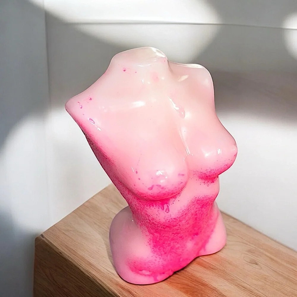 Vanilla rose SOAP HANDMADE torso - coconut oil & goats milk 4x2in 5oz